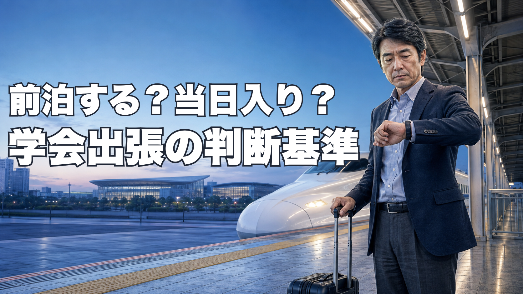 学会出張は前泊した方がいい？当日入りか迷ったときの判断基準