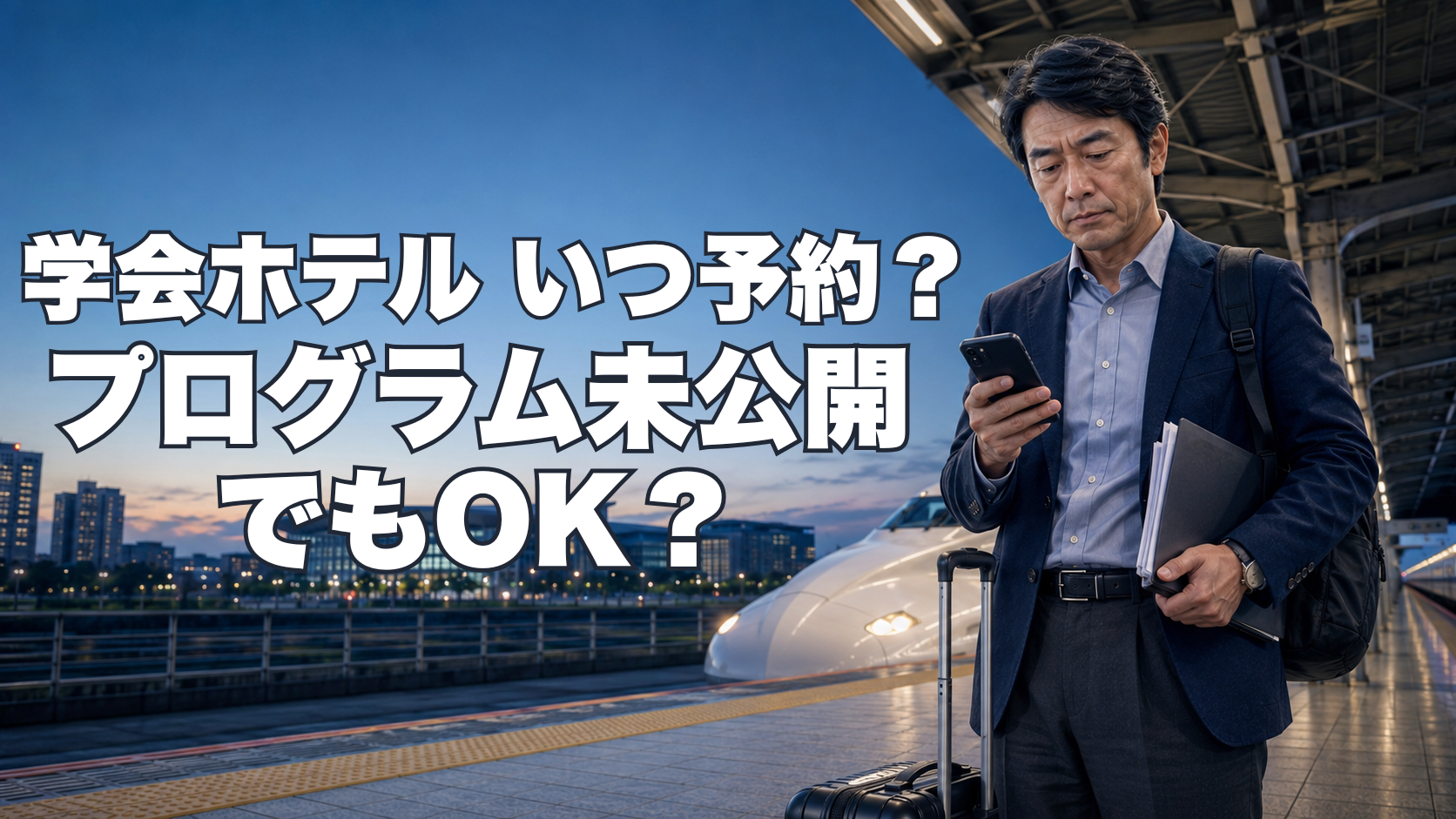 学会出張のホテルはいつ予約する?プログラム未公開時の決め方