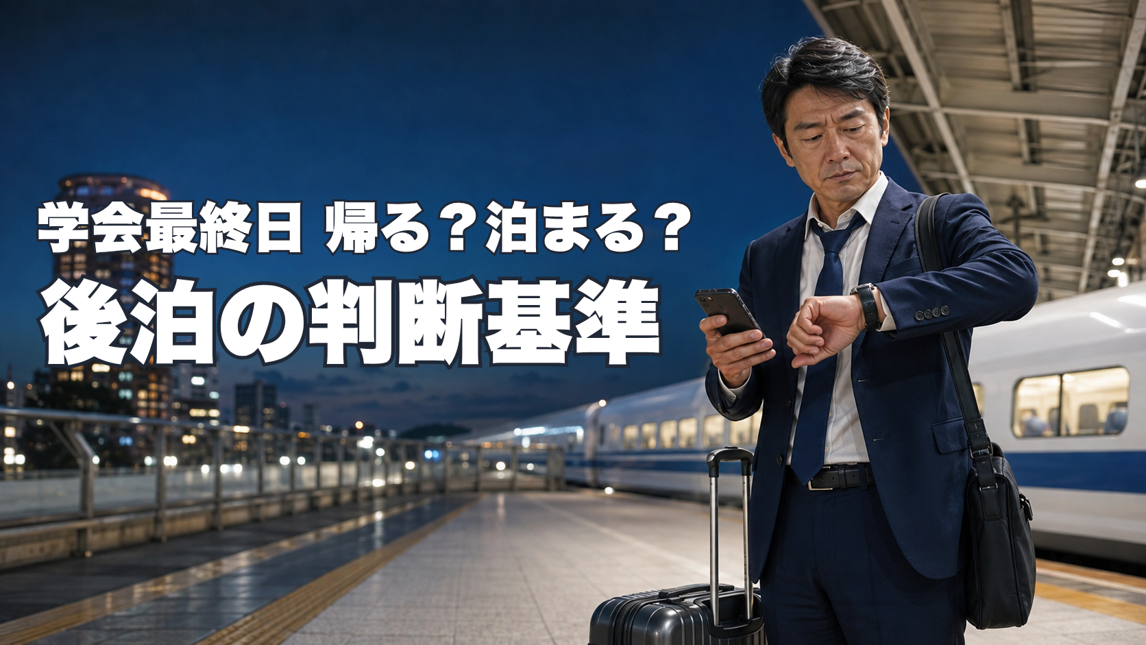 学会出張で後泊する?当日帰りか迷ったときの判断基準